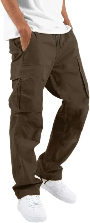 Cargo Trousers for Men Pants Hip Hop Letter Printed Street Hip Hop Jogging Sweatpants Casual Elastic Waist Trousers