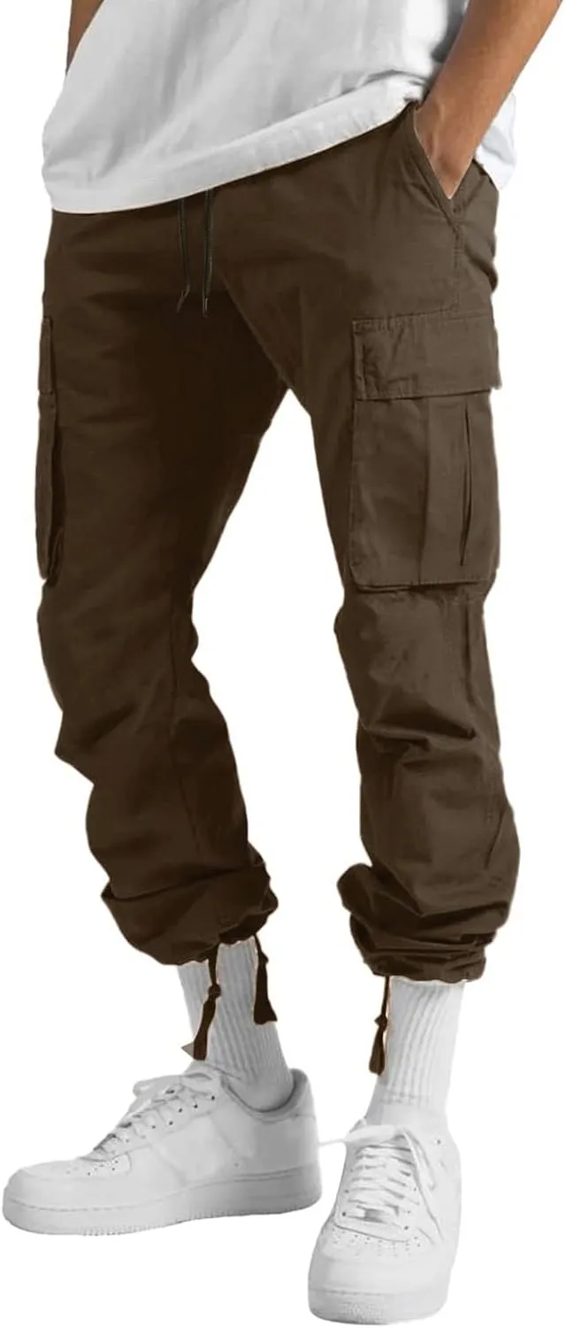 Cargo Trousers for Men Pants Hip Hop Letter Printed Street Hip Hop Jogging Sweatpants Casual Elastic Waist Trousers