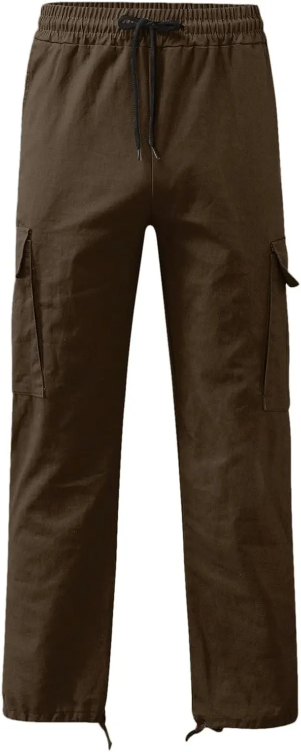Cargo Trousers for Men Pants Hip Hop Letter Printed Street Hip Hop Jogging Sweatpants Casual Elastic Waist Trousers