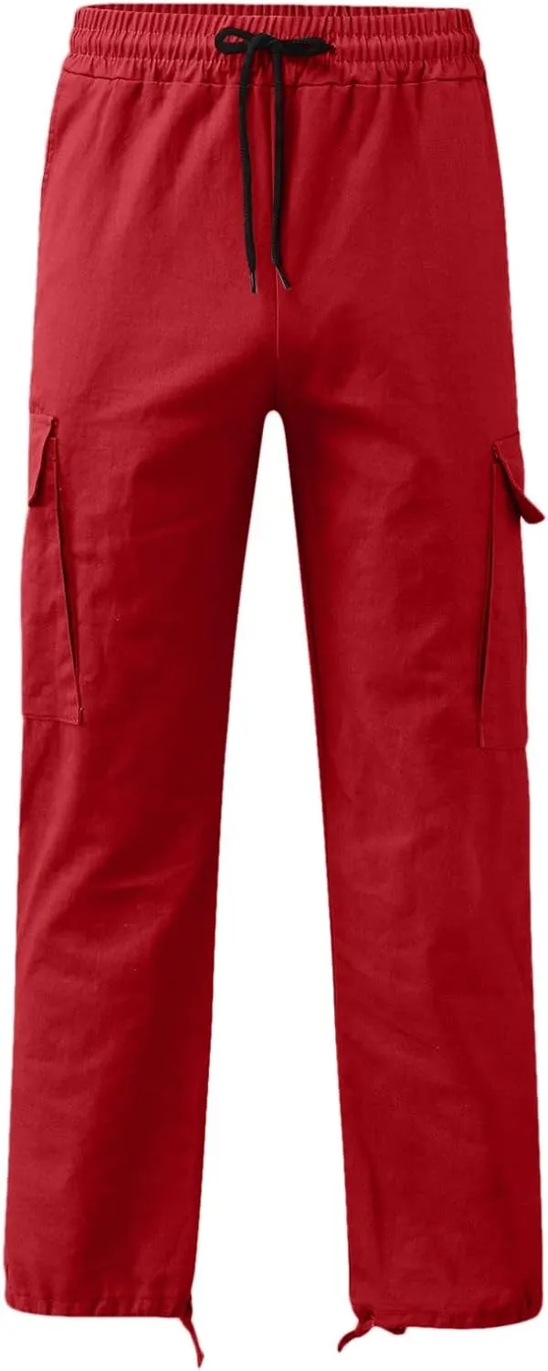 Cargo Trousers for Men Pocket Winter Sweat Pants Athletic Pants for Men Cargo Fleece Sweatpants with Pockets Cargo