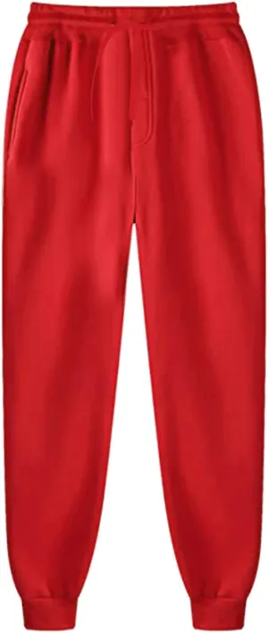 Cargo Trousers for Men Sherpa Lined Athletic Sweatpants Winter Drawstring Workout Jogger Pants Men Sweatpants Men's