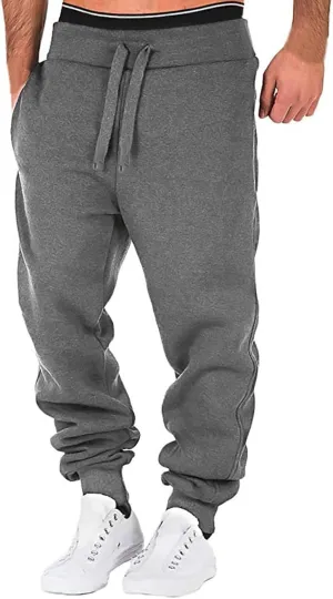 Cargo Trousers for Men Track Pants Gym Running Workout Sweatpants with Zipper Pockets Mens Sweatpants with Pockets