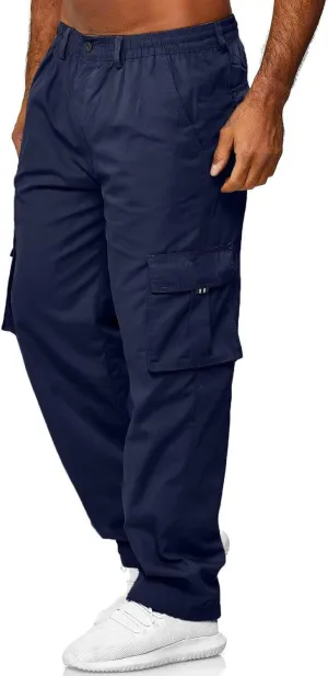 Cargo Trousers for Men Workout Athletic Pants Sweatpants for Men with Pockets Men's Slim Joggers Gym Workout Pants