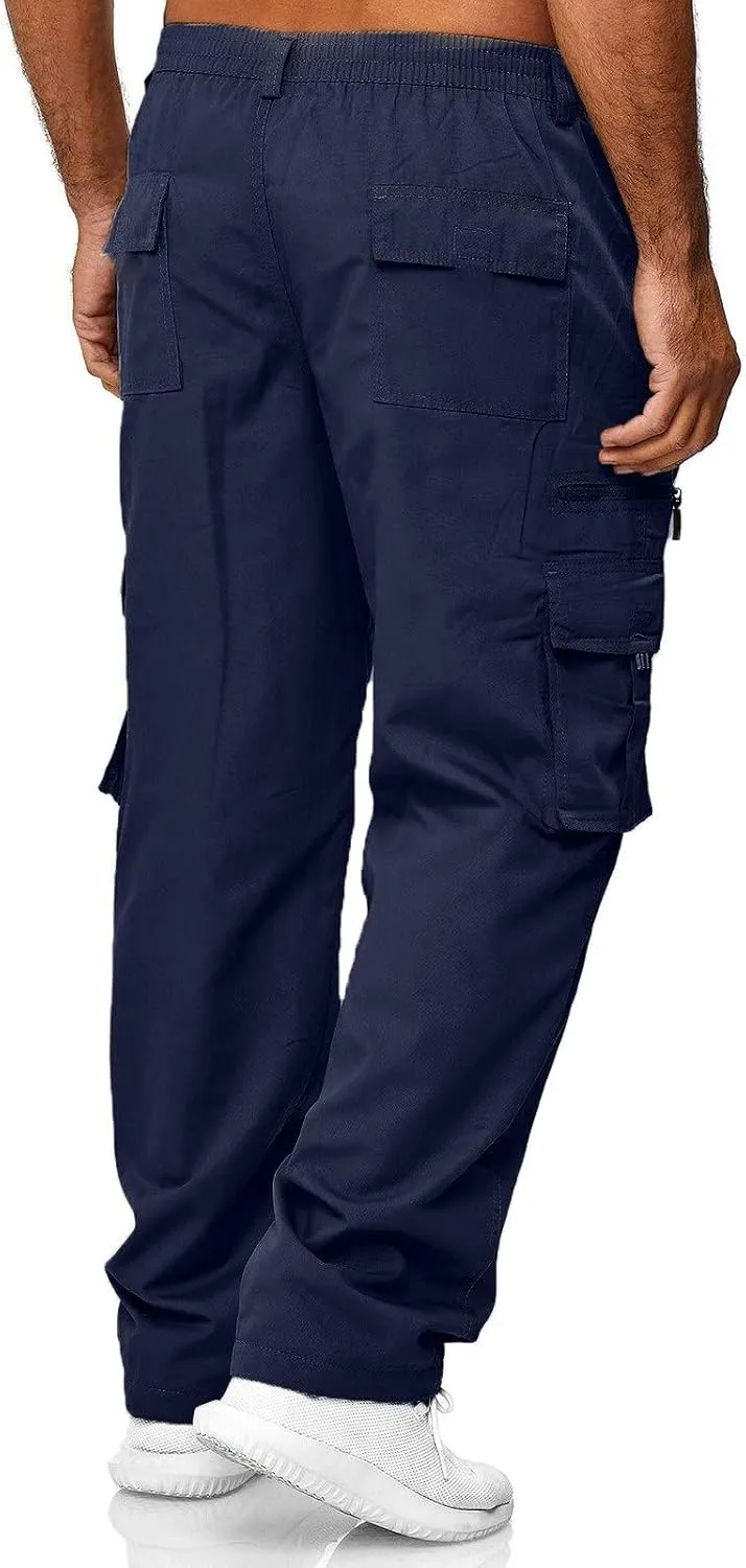 Cargo Trousers for Men Workout Athletic Pants Sweatpants for Men with Pockets Men's Slim Joggers Gym Workout Pants