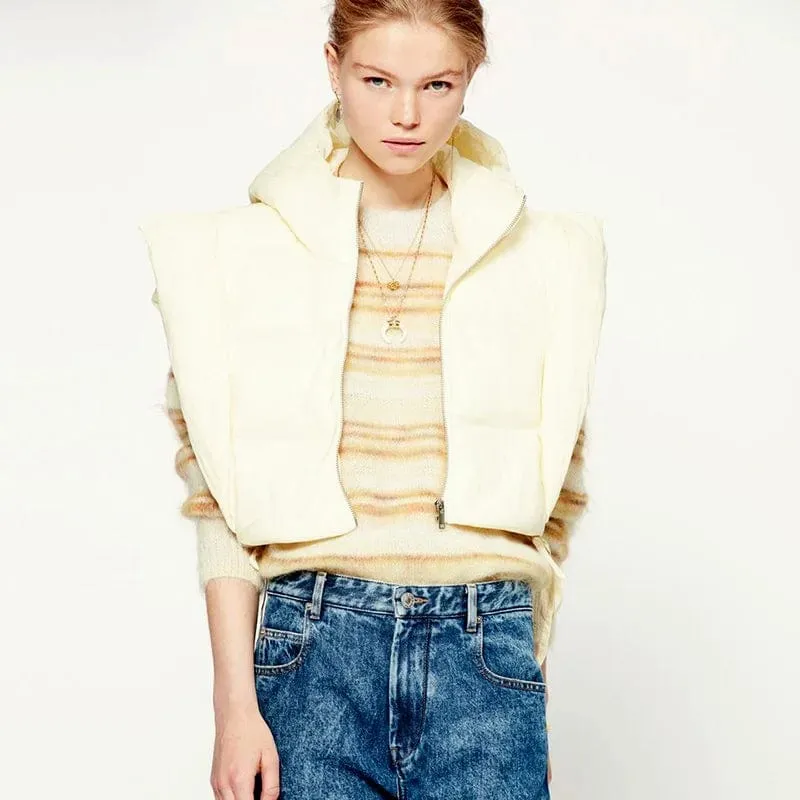 Clara Sleeveless Cropped Jacket