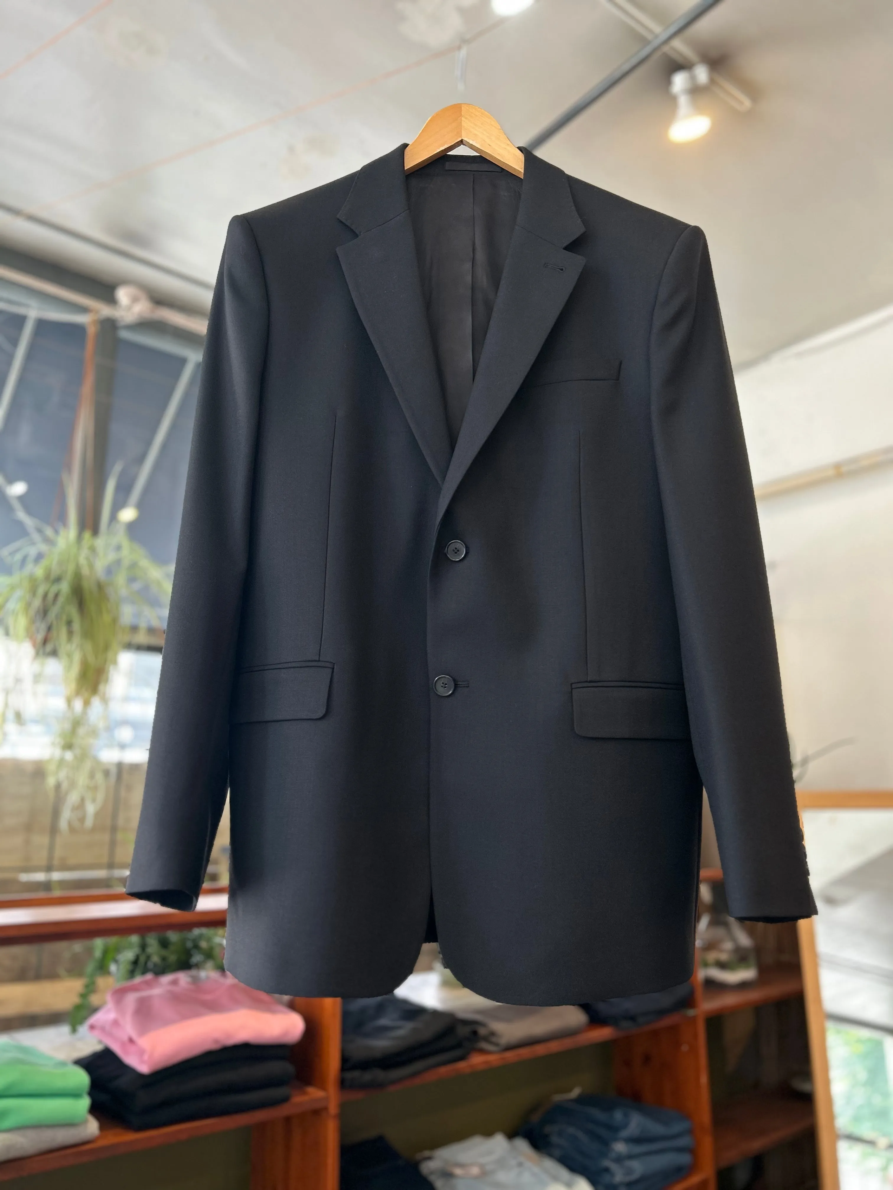 Classic Wool Blazer - Black