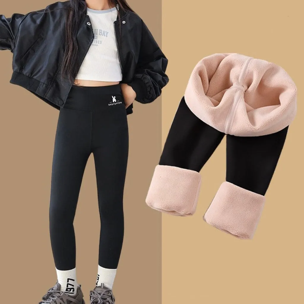 Cute Bunny High Waist Plush Yoga Leggings