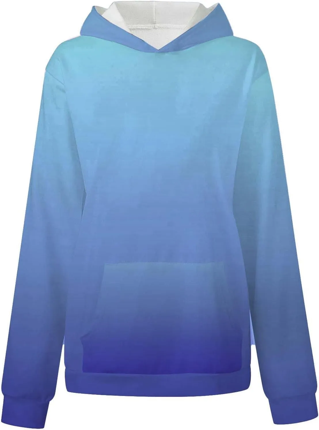 Cute Hoodies for Teen Girls Trendy Preppy Hooded Sweatshirts Oversized Long Sleeve Shirts Gradient Clothes for Girls