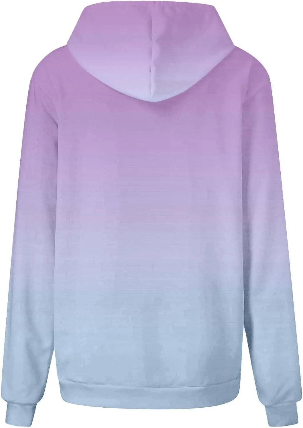 Cute Hoodies for Teen Girls Trendy Preppy Hooded Sweatshirts Oversized Long Sleeve Shirts Gradient Clothes for Girls