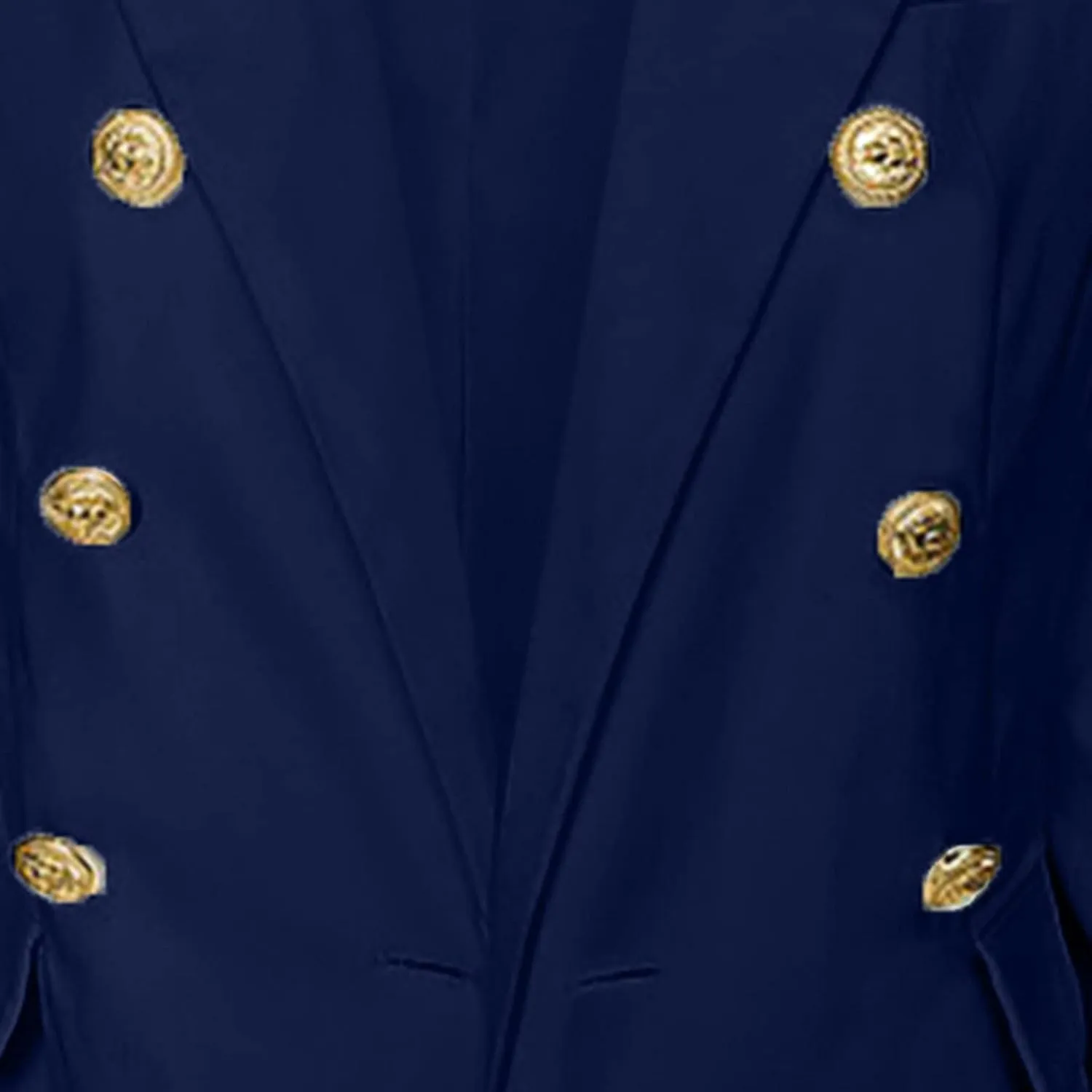 Double Breasted Blazer Women Gold Button Notch Suit Jacket Long Sleeve Business Casual Lapel Coat for Work