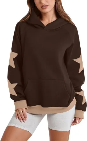 Embroidery Hoodies Women Cute Bowknot Graphic Preppy Pullover for Teen Girl Oversized Long Sleeve Hood Sweatshirt