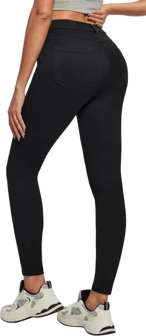 Ewedoos Jeggings for Women Tummy Control Stretchy High Waisted Jeans for Women Pull on Skinny Butt Lifting Jeans Trendy