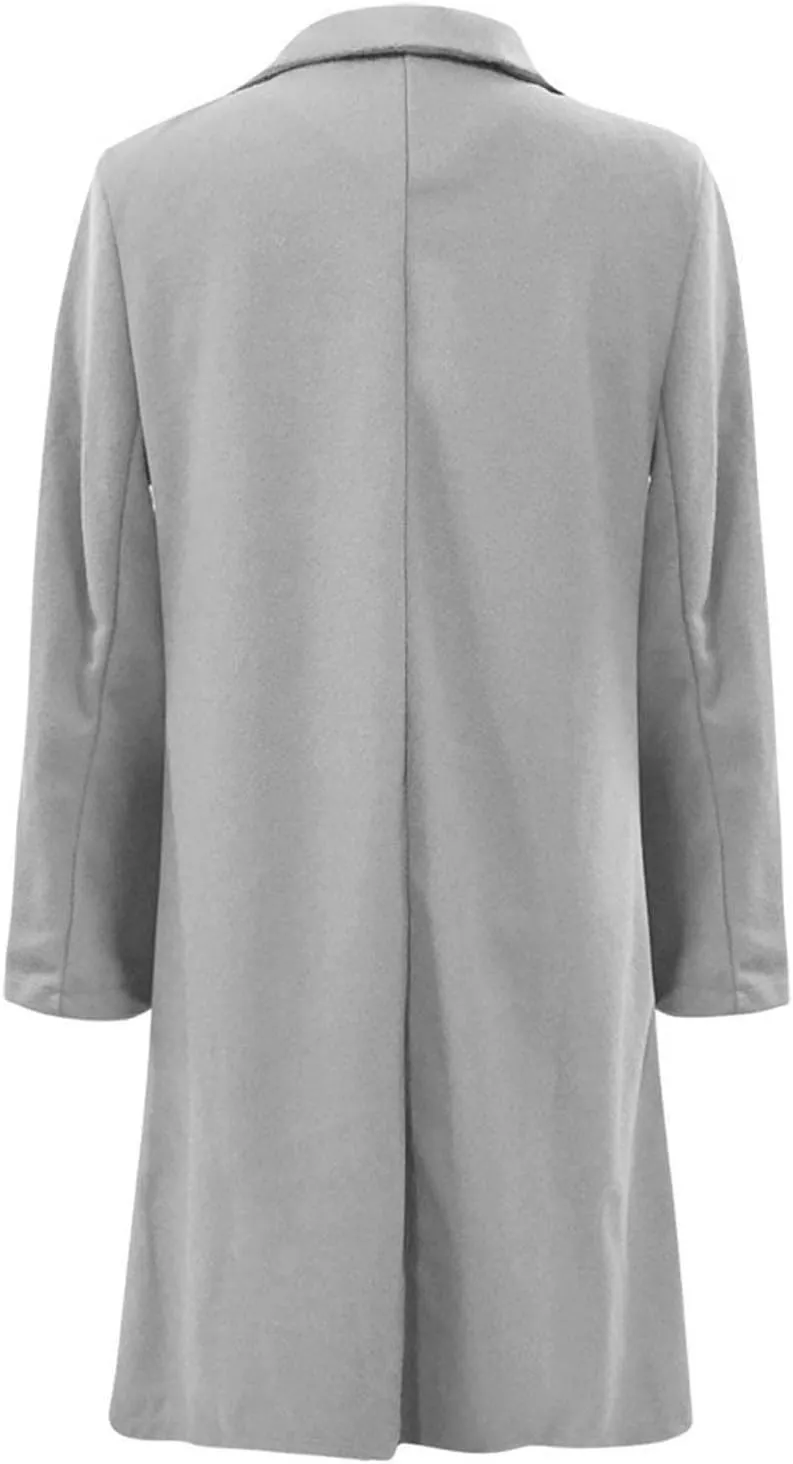 Febecool Coats For Women Lapel Collar Jacket Bomber Jacket Warm Coat Blazer Jackets Sweater Coat Button Slim Jacket