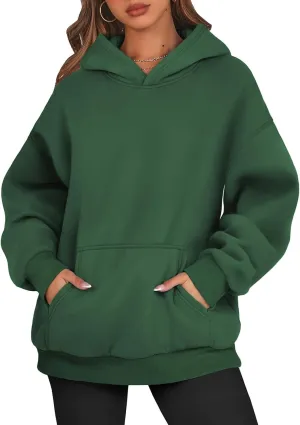 Fleece Hoodie Women Winter Warm Long Sleeve Oversized Hooded Sweatshirt Casual Comfy Soft Pullover Sweaters Preppy