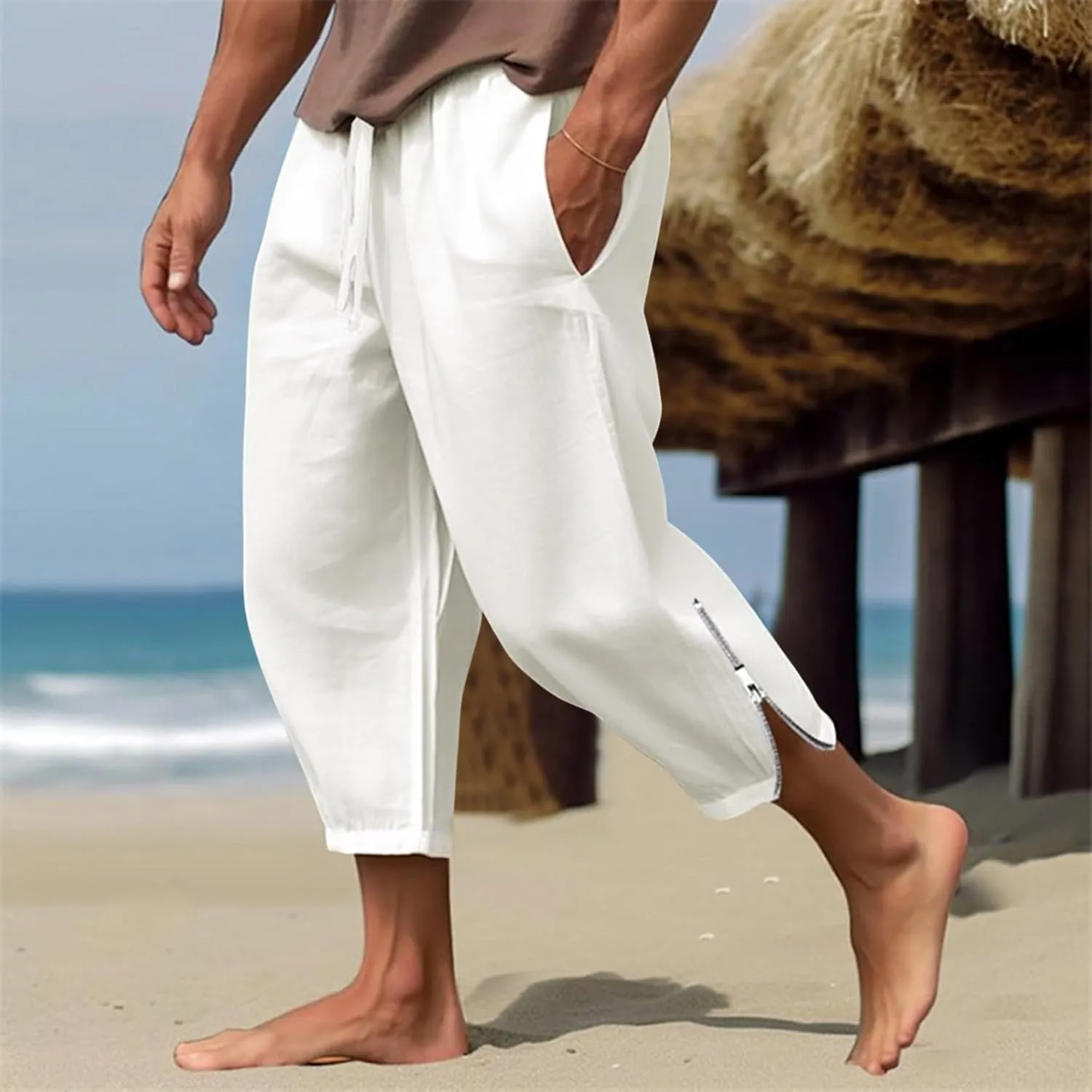 GIERIDUC Mens Heavyweight Fleece Sweatpants Dress Pants for Muscular Legs Pajama Pants for Tall Guys Athletic Outfits for Men