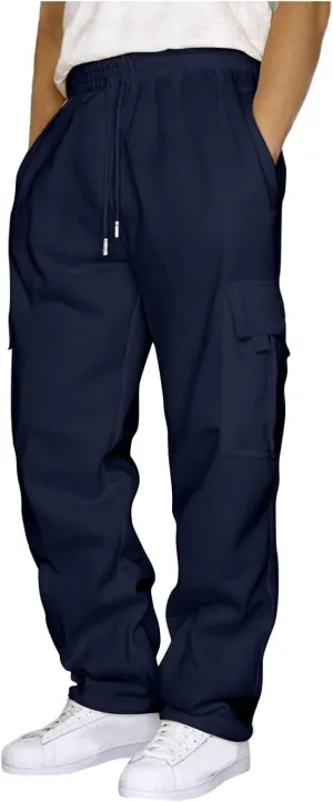 GIERIDUC Men's Zipper Fly Flare Leg Pants Men's Lightweight Athletic Pants Big and Tall Dress Slacks Mens Long Workout Pants