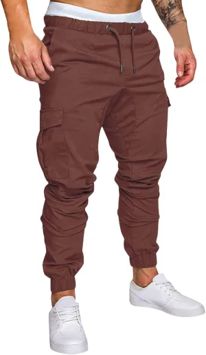 GIERIDUC Straight Leg Cargo Pants for Mens Gymnastics Equipment for Men Workout Clothes for Men Gym Men's Cotton Sweatpants
