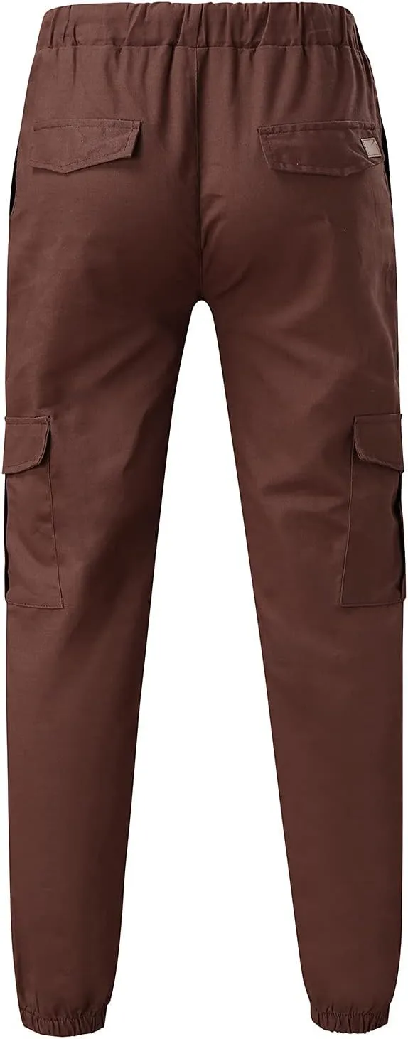 GIERIDUC Straight Leg Cargo Pants for Mens Gymnastics Equipment for Men Workout Clothes for Men Gym Men's Cotton Sweatpants