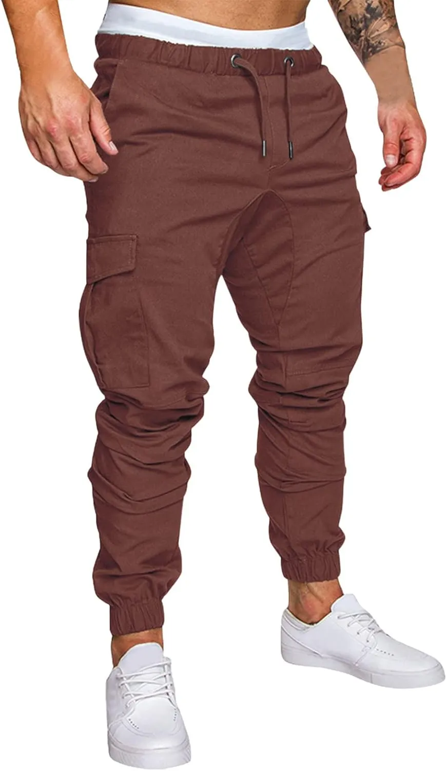 GIERIDUC Straight Leg Cargo Pants for Mens Gymnastics Equipment for Men Workout Clothes for Men Gym Men's Cotton Sweatpants