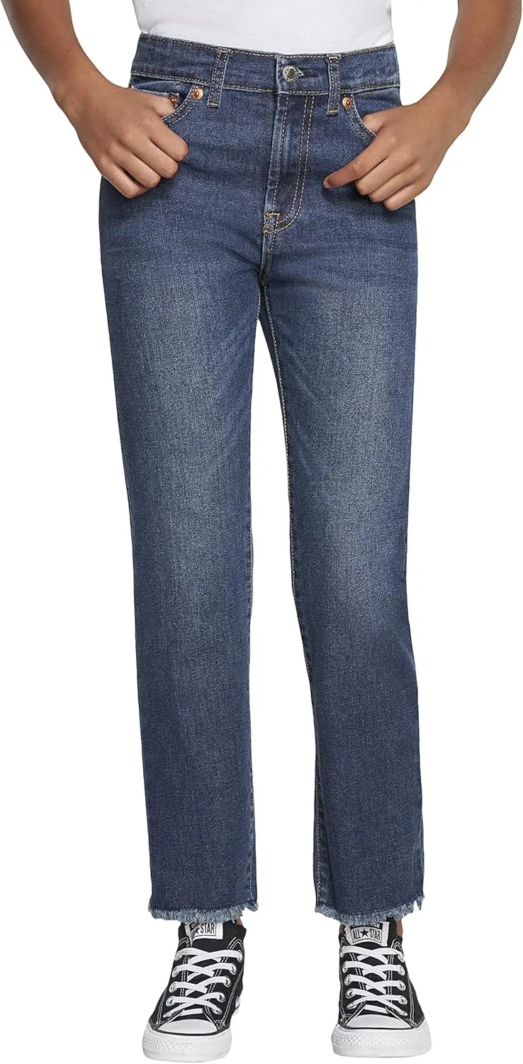 Girls' High Rise Straight Fit Jeans