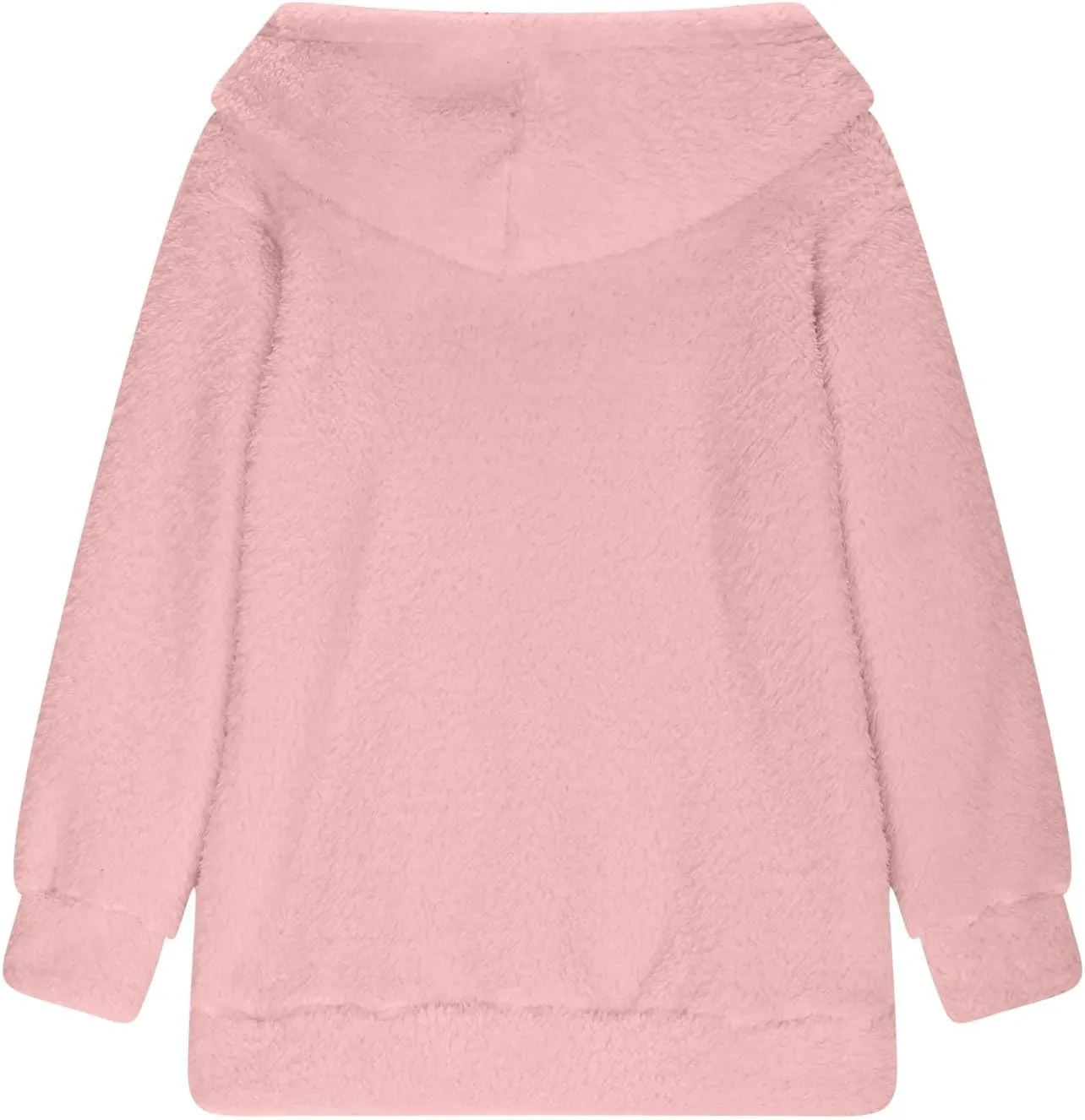 Girls Sherpa Fuzzy Hoodies Fall Winter Soft Comfy Fleece Sweatshirt Long Sleeve Solid Color Pullover Tops with Pocket