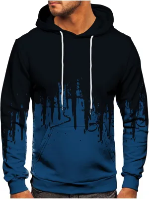 GOFULY Mens Graphic Hoodies Lightweight 3D Print Sweatshirts Fall Winter Outdoors Pullover Long Sleeve Outfits With Pockets