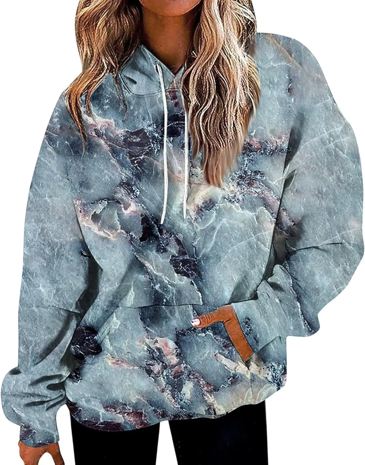GOFULY Sweatshirt Blazer Women Fall Solid Hoodies Lightweight Winter Sweatshirts Long Sleeve Drawstring Sweaters With Pocket