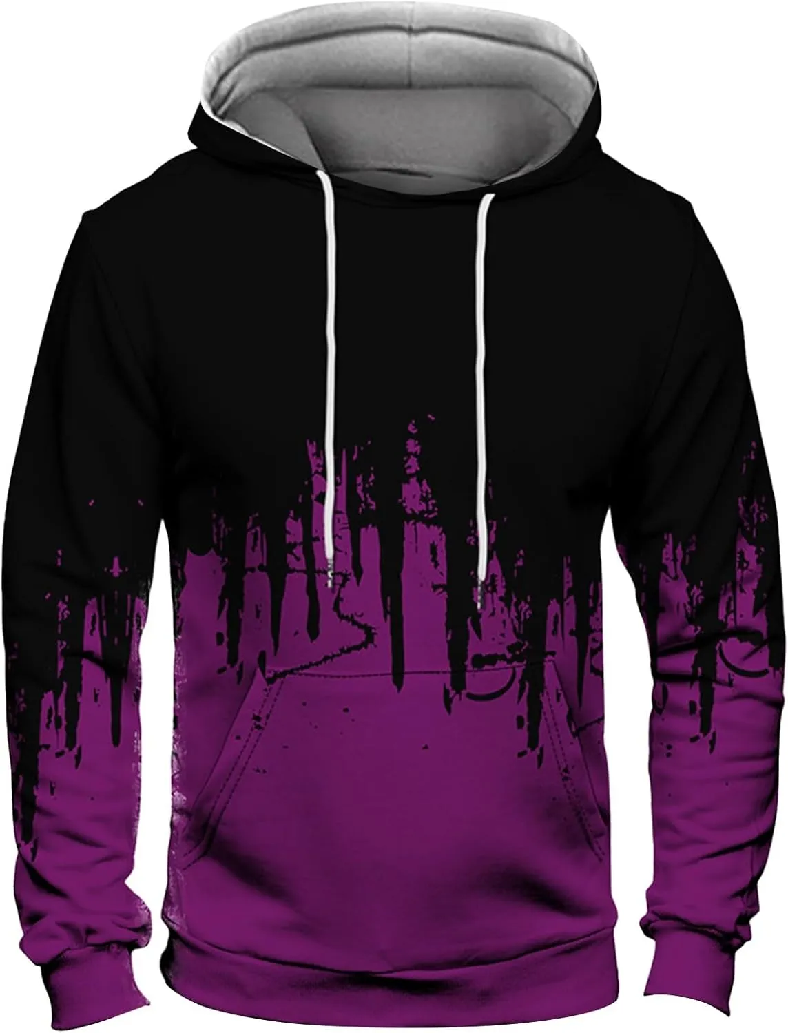 GOFULY Sweatshirt For Men Streetwear Fall Hoodies Long Sleeve Drawstring Hoodie Pullover Winter 3D Print Clothes With Pockets