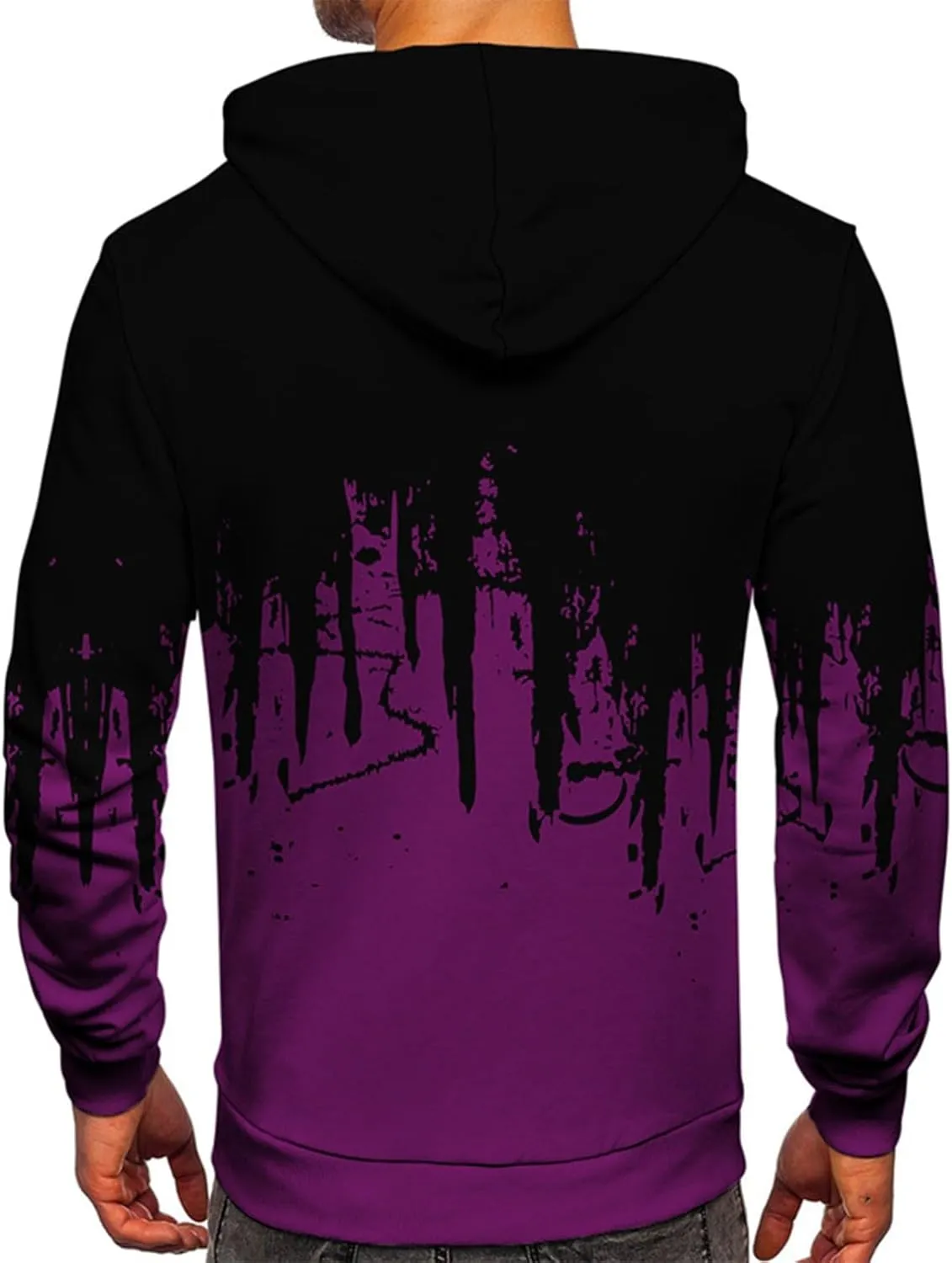 GOFULY Sweatshirt For Men Streetwear Fall Hoodies Long Sleeve Drawstring Hoodie Pullover Winter 3D Print Clothes With Pockets