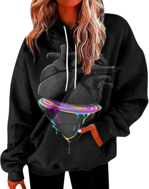 GOFULY Women's Fashion Hoodies & Sweatshirts Fall Plus Size Hoodie Pullover Drawstring Long Sleeve Winter Clothes With Pocket