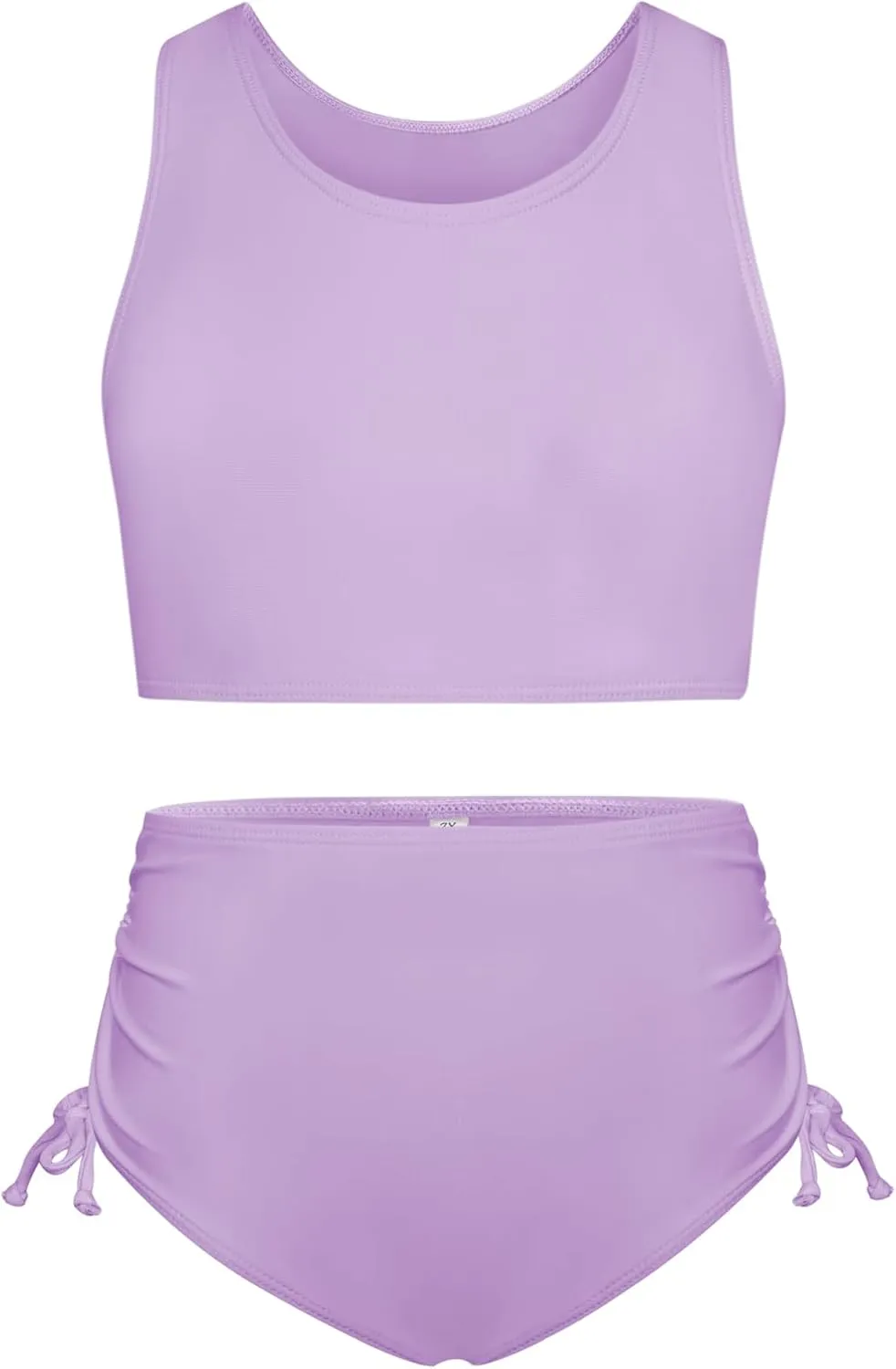 GRACE KARIN Girls Bathing Suit Adjustable Taniki Swimsuit Tie Front 4 Piece Bikini Set with Kimono Cover Up 6-14