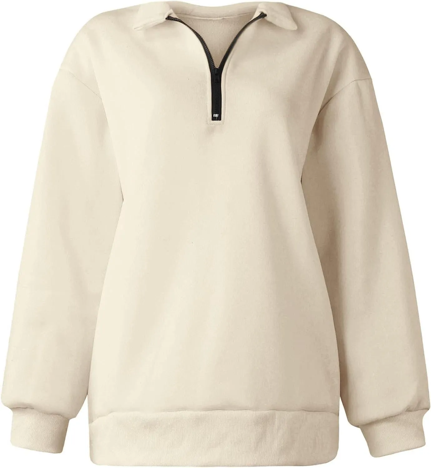 Half Zip Oversized Sweatshirt for Women Quarter Zip Hoodie Pullover Long Sleeve Sweater Teen Girls Fall Y2K Clothes