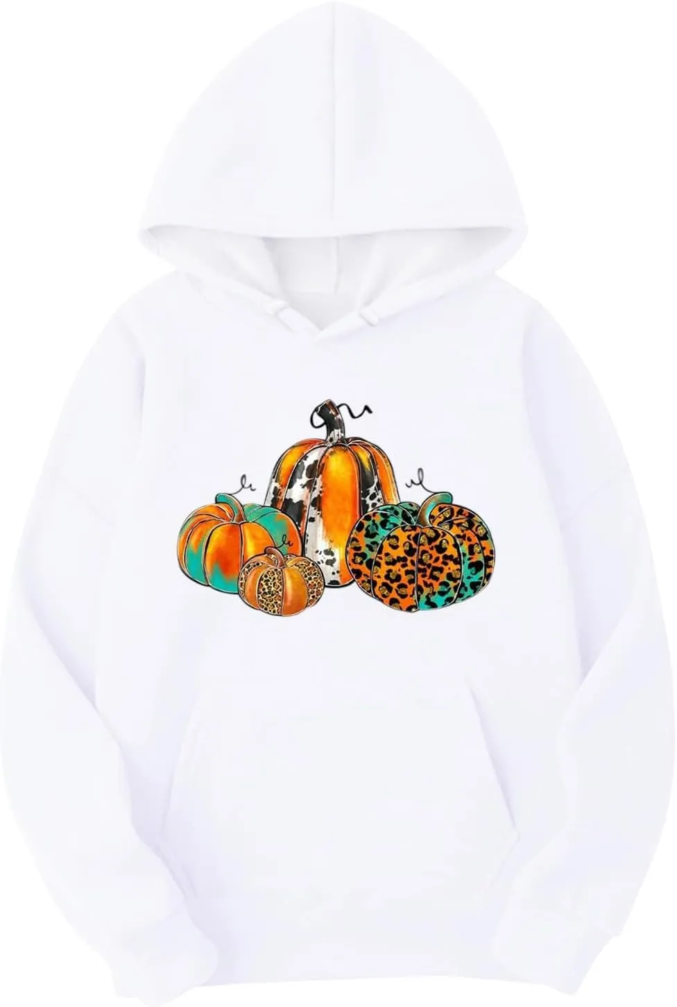 Halloween Hoodies for Men Oversized Drawstring Pullover Top Casual Loose Pumpkin Print Outdoor Long Sleeve Streetwear