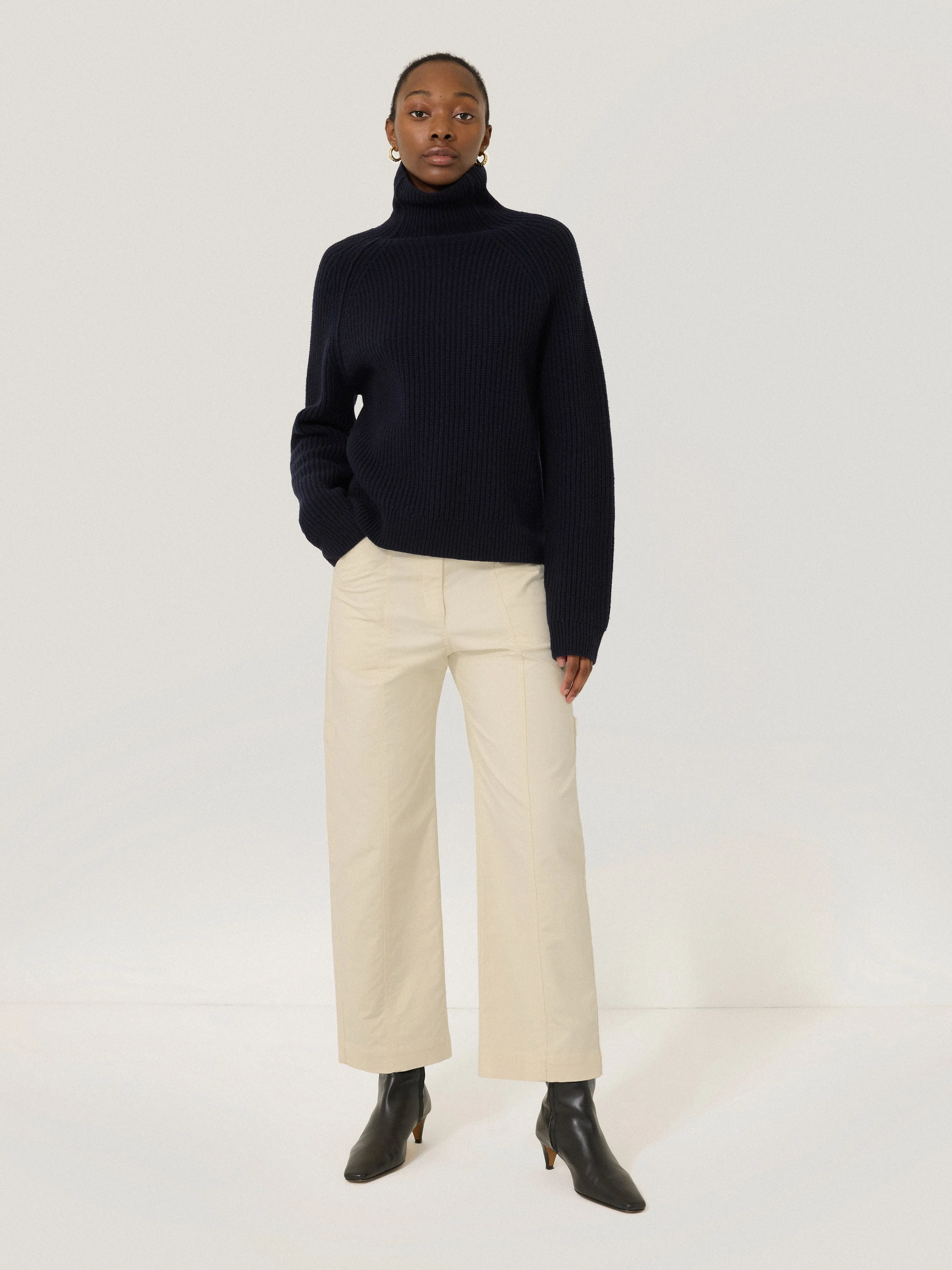 Hatton Cropped Trouser | Cream