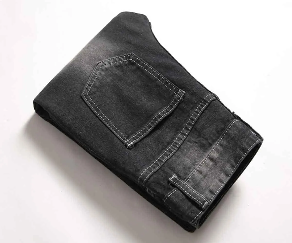 HENGAO Boy's Distressed Ripped Skinny Jeans