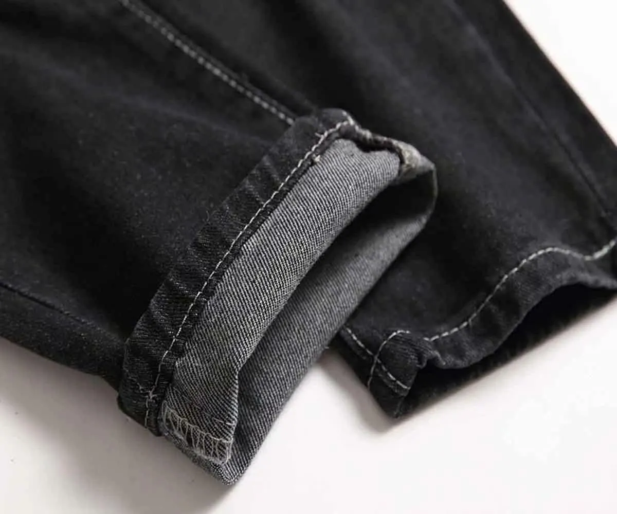 HENGAO Boy's Distressed Ripped Skinny Jeans