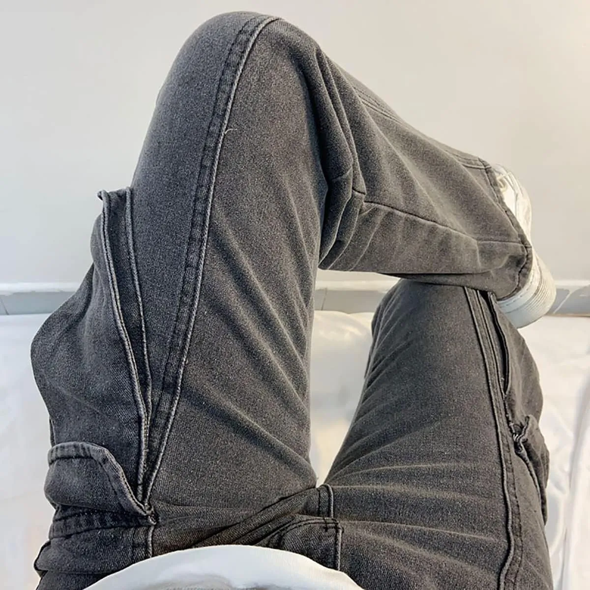High Rise Boyfriend Jeans for Women Y2K Baggy Straight Wide Leg Cargo Jeans Denim Pants Streetwear with Pockets