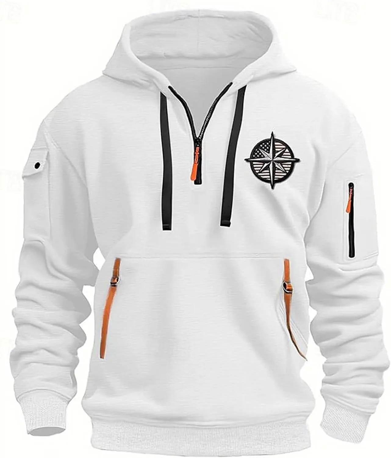 Hoodies For Men Tall Stylish Quarter Zip Pullovers Big And Tall Tactical Sweatshirts Long Sleeve Hoodies With Pockets