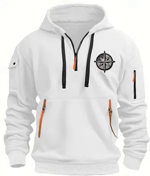 Hoodies For Men Tall Stylish Quarter Zip Pullovers Big And Tall Tactical Sweatshirts Long Sleeve Hoodies With Pockets