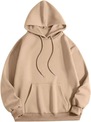Hoodies for Women Pullover Solid Oversized Hooded Sweaters Trendy Long Sleeve Sweatshirts Fall Outfits with