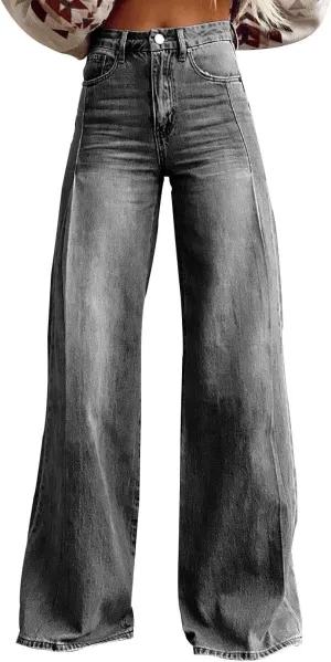 Jeans for Women, Jeans Women Stretchy Trendy Plus Size Baggy Trousers Low Rise 2025 Straight Leg Summer