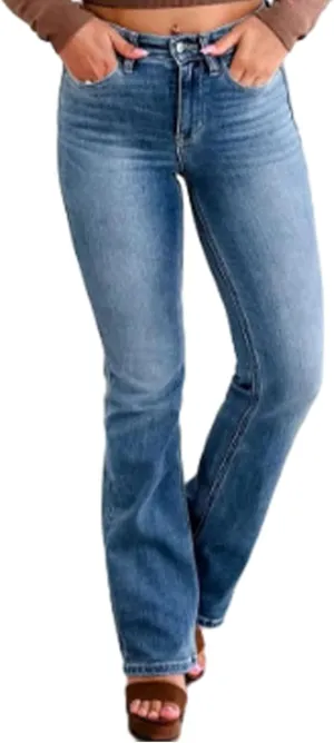 Jeans for Women Vintage High Waisted Straight Leg Stretchy Jeans Trendy Business Work Denim Pants Trousers for Summer
