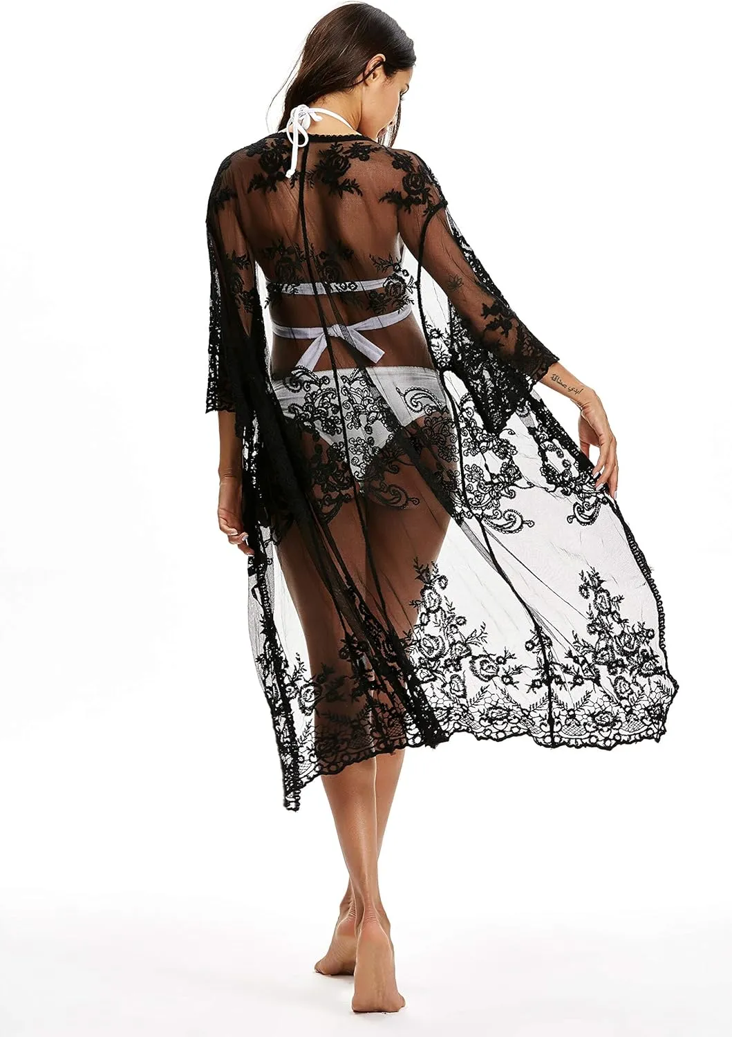 Jeasona Beach Coverups for Women Kimono Robes Cardigans Cover UP Beach Dress