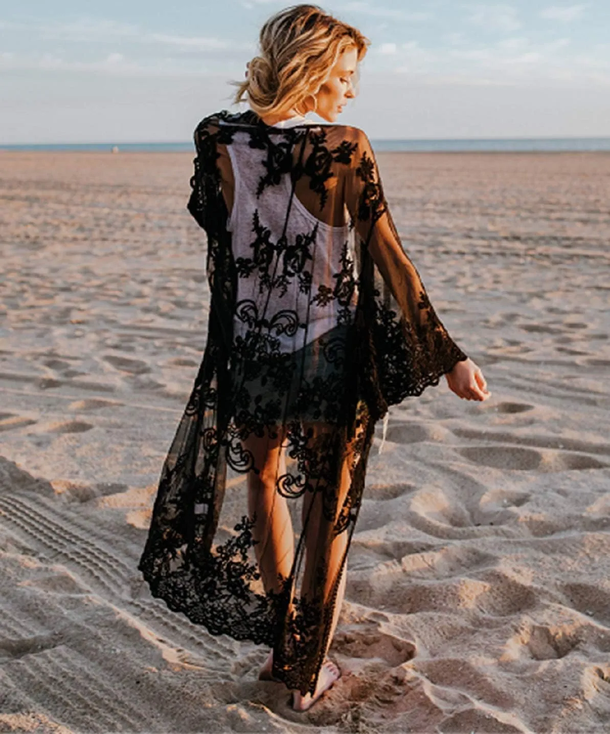 Jeasona Beach Coverups for Women Kimono Robes Cardigans Cover UP Beach Dress