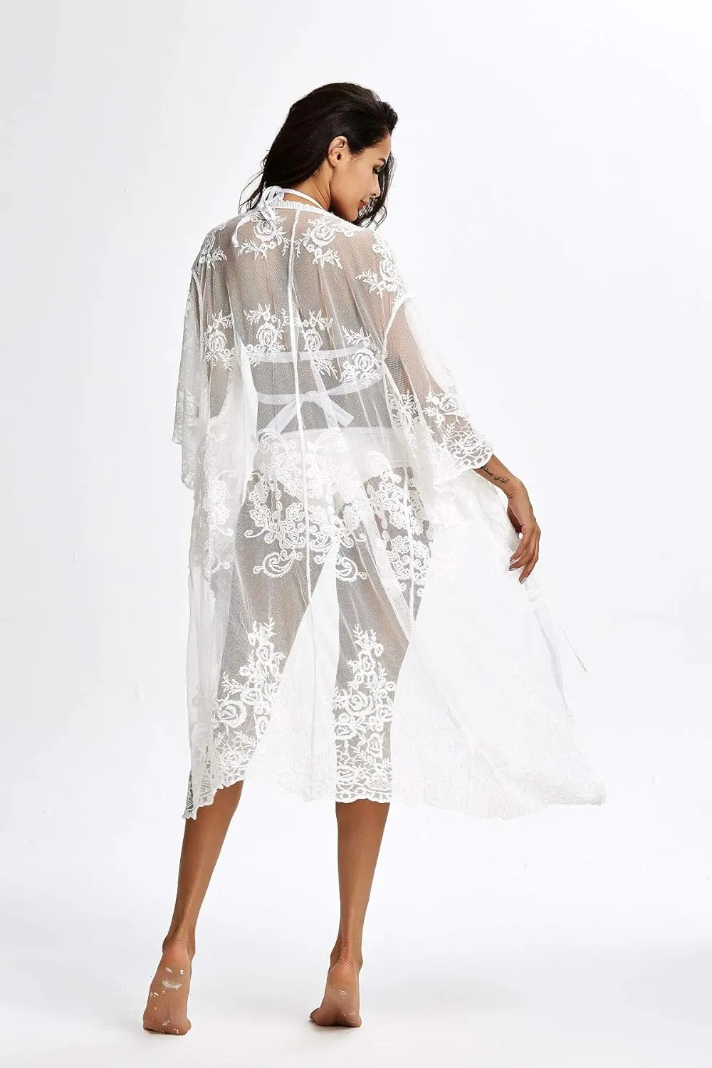 Jeasona Beach Coverups for Women Kimono Robes Cardigans Cover UP Beach Dress