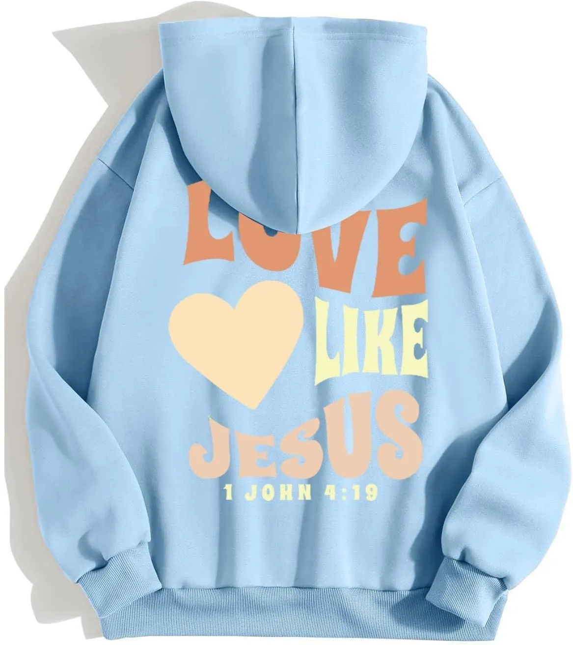 Jesus Christian Sweatshirt for Womens Jesus Loves You Religious Shirts Inspirational Long Sleeve Pullovers Tops