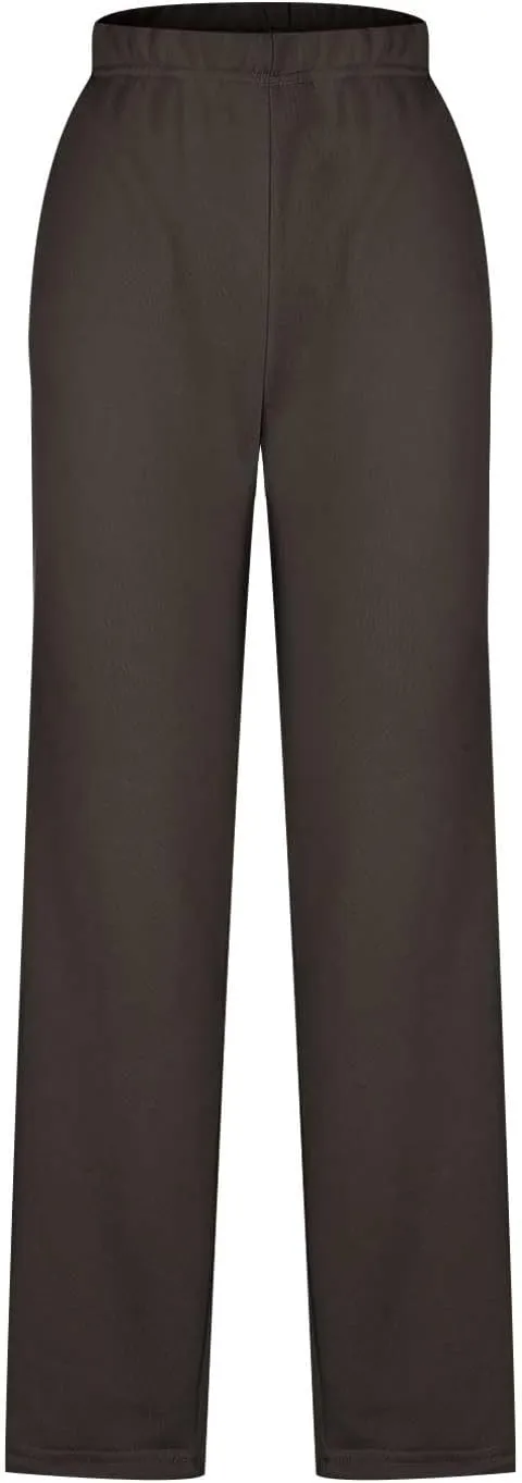 JOAU Women's Plus Size Loose Fit Elastic High Waist Pants Casual Straight Leg Baggy Trousers Soft Loungewear with Pockets