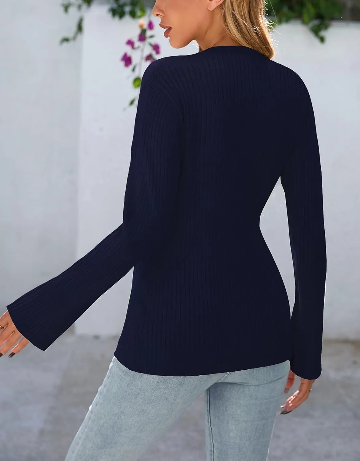 Kedera Women's Button Down Cardigan Sweaters Fall Slim Fit Coat Outerwear Long Sleeve Tops Casual Jackets