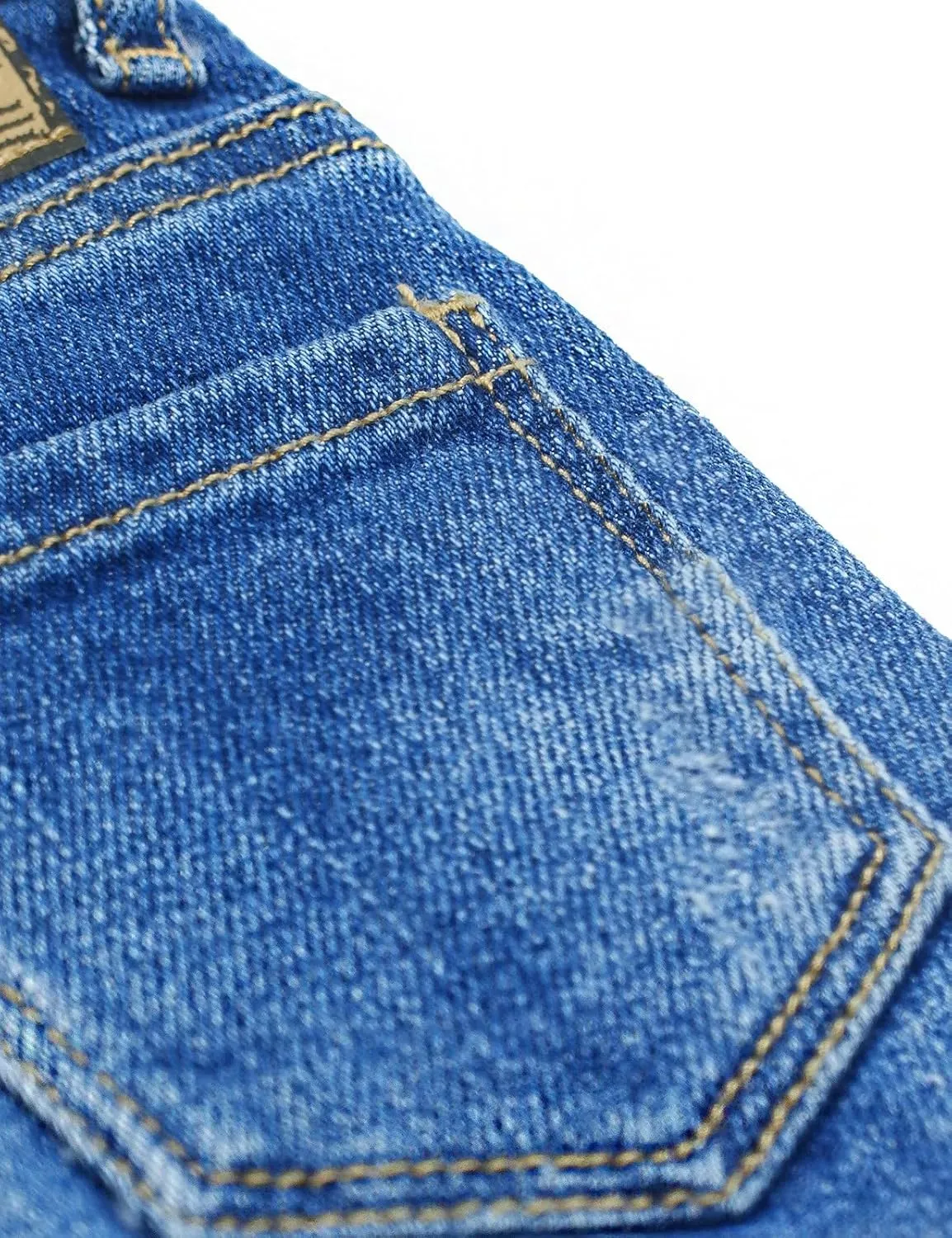 KIDSCOOL SPACE Baby Girl Boy Jeans,Little Kid Elastic Band Inside Ripped Denim Jeans Pants