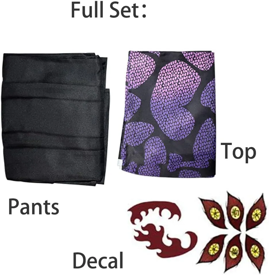 Kokushibou Costume,Kokushibou Cosplay Costume Outfit Kimono Kokushibou Uniform Cloak Purple Robe Halloween